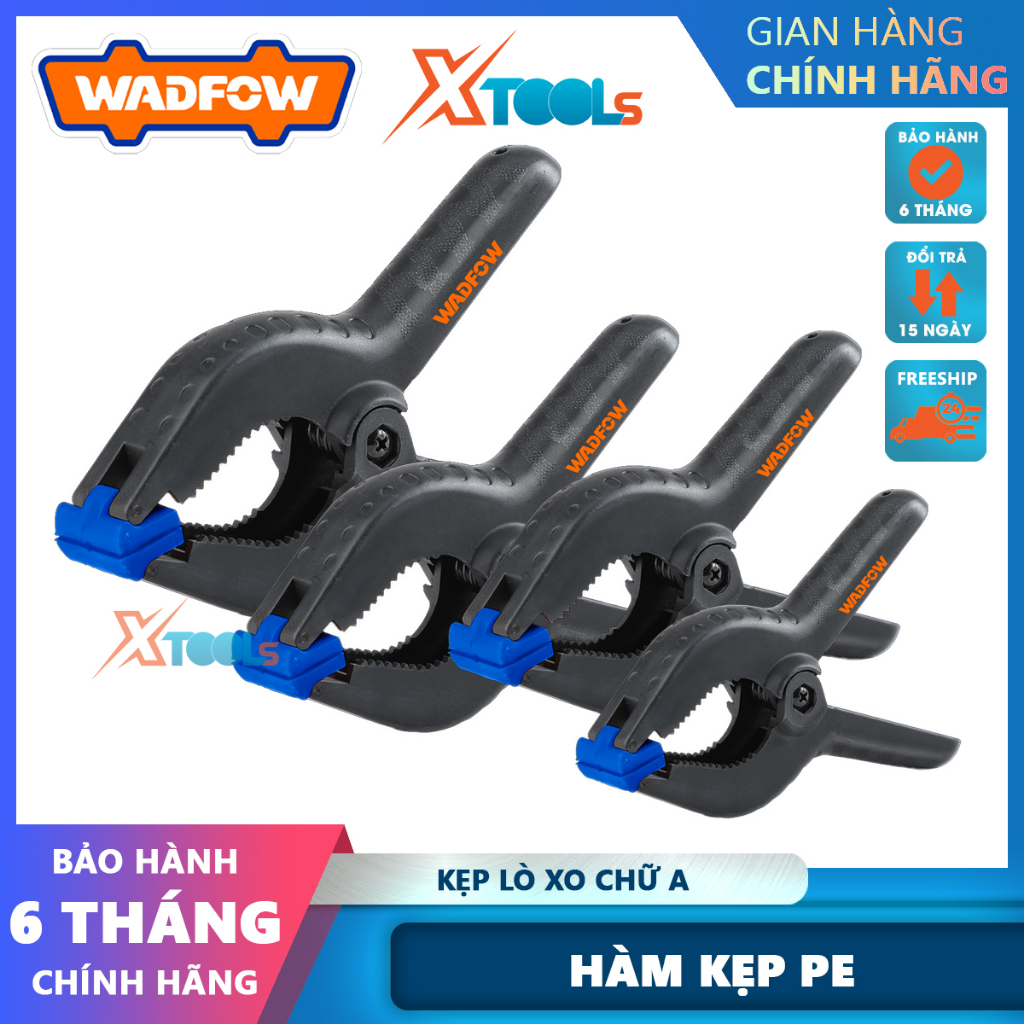 Kẹp lò xo WADFOW, kẹp cố định chiều dài thân kẹp bằng hỗn hợp PP, nhựa sợi thủy tinh, hàm kẹp PE - chính hãng xsafe