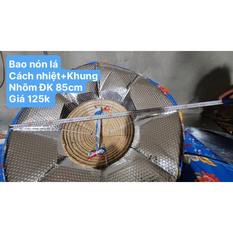📣BAO NÓN (ĐK 85cm) Bigsize CÓ CÁCH NHIỆT+KHUNG NHÔM điều chỉnh, che MƯA🌧_chống NÓNG☀️cho ACE làm công việc ngoài trời.