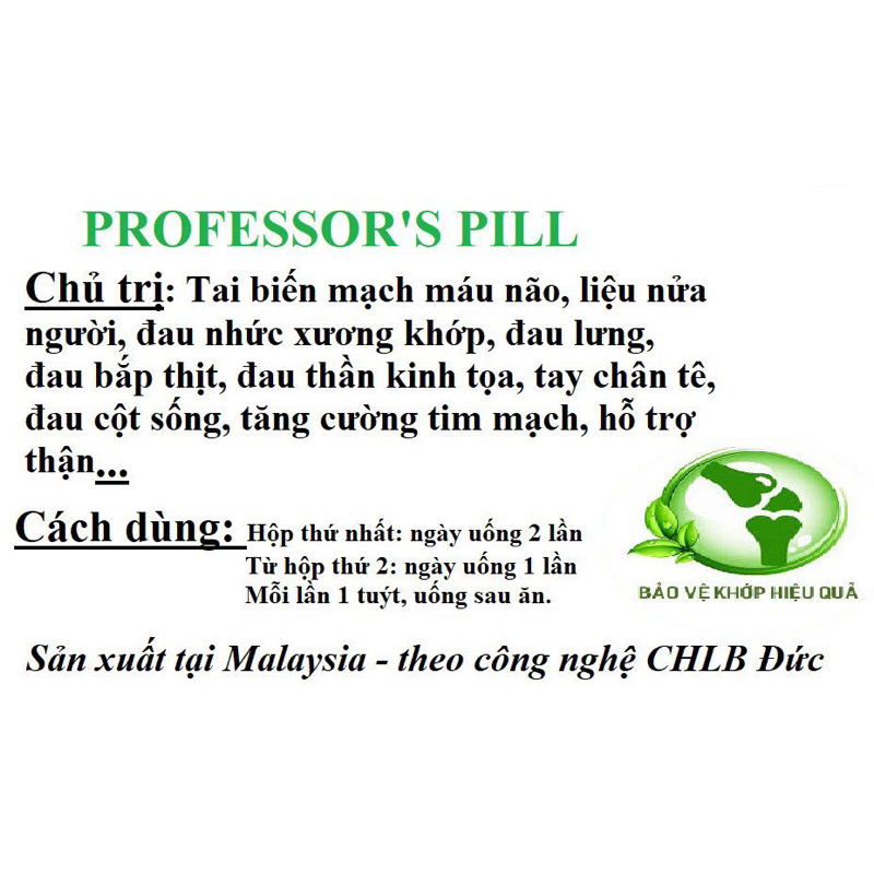 Viên xương khớp Professor's Pill Malaysia