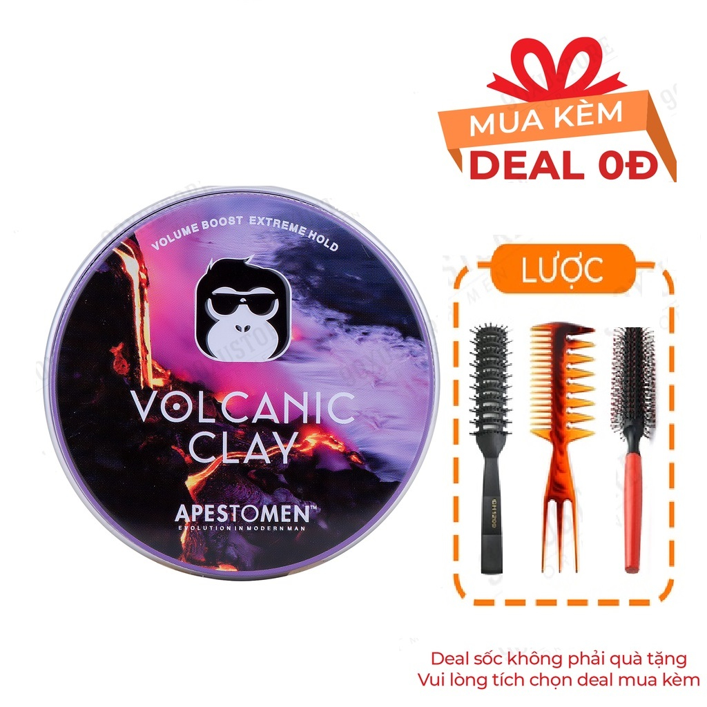 Sáp Vuốt Tóc Volcanic Clay Sáp Vuốt Tóc Volcanic Clay 80g - Sáp Khỉ Giữ Nếp Chính Hãng 2023
