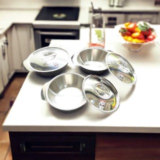 Thố có nắp inox sus304 nhiều size zebra - thái lan