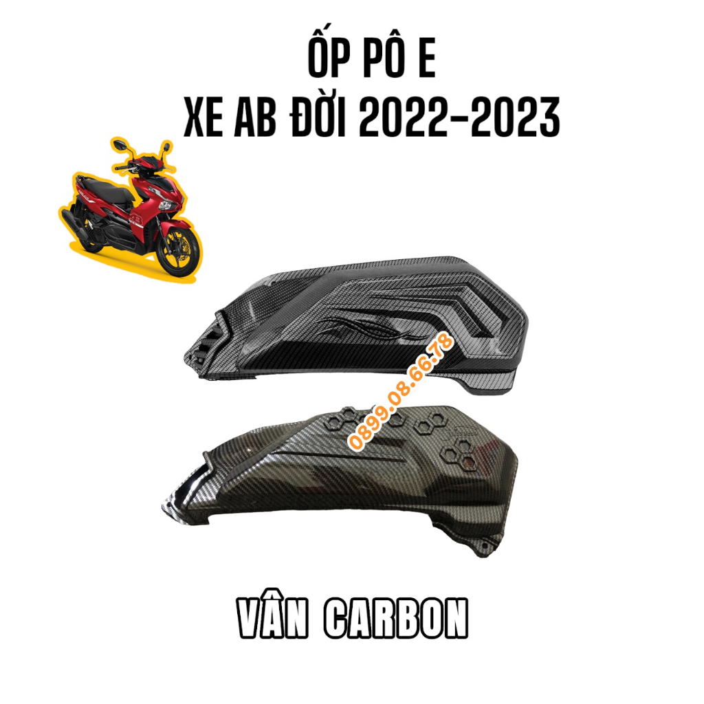 Ốp Pô E Xe AirBlade  2023, 2022 - Nhúng Carbon - Loại 1