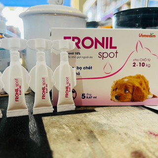 [ Giá rẻ nhất] Hộp 5 ống nhỏ giọt ngoài da nhỏ gáy Fronil spot mẫu mới