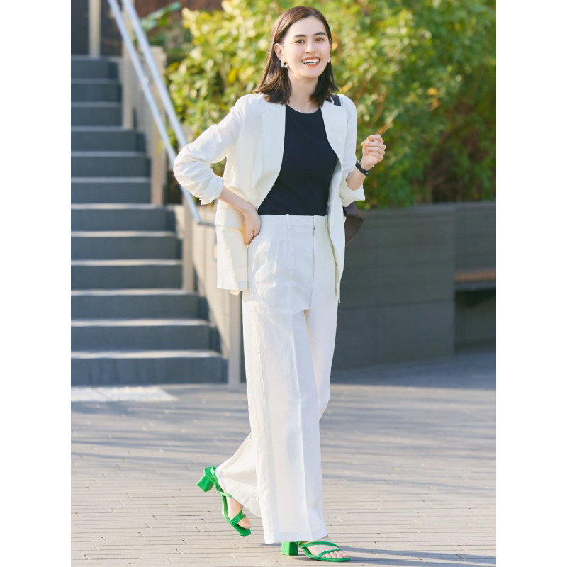 Áo vest Áo blazer Linen Uni qlo