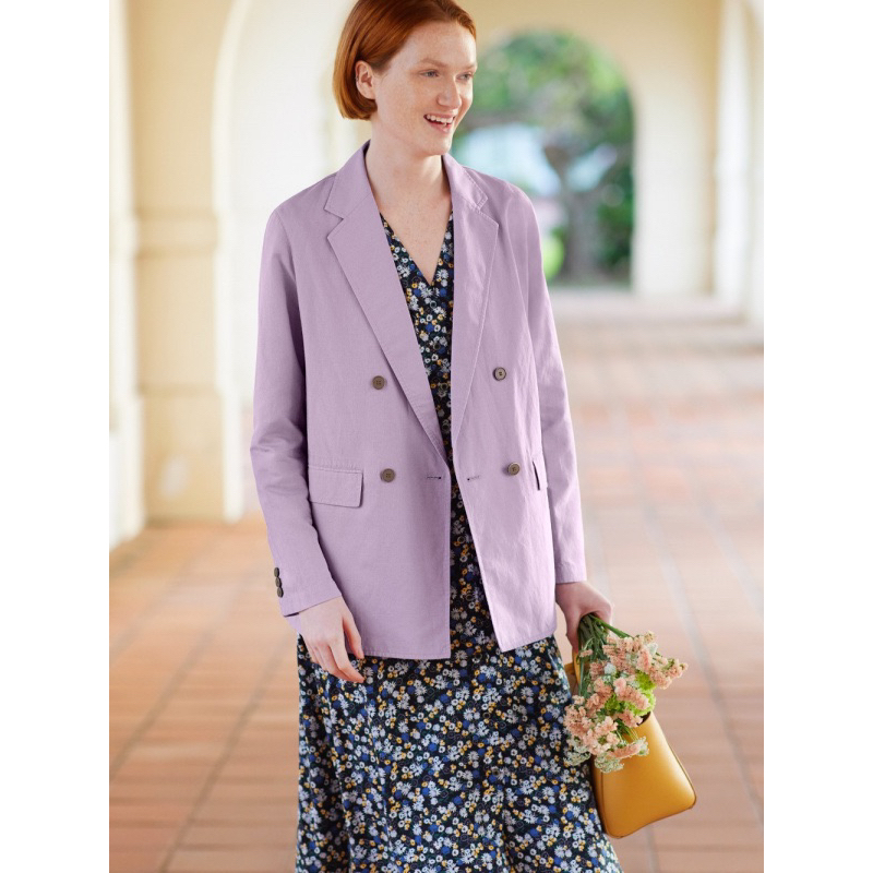 Áo vest Áo blazer Linen Uni qlo