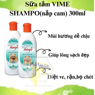 Sữa tắm diệt ve, rận, bọ chét Vime Shampoo 300ml (nắp cam)