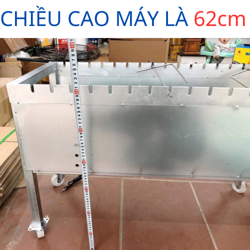 Máy nướng thịt, chả, gà, vịt quay tự động 15 xiên - Bếp nướng than hoa, tặng kèm 15 xiên đơn và 3 xiên 3 inox .