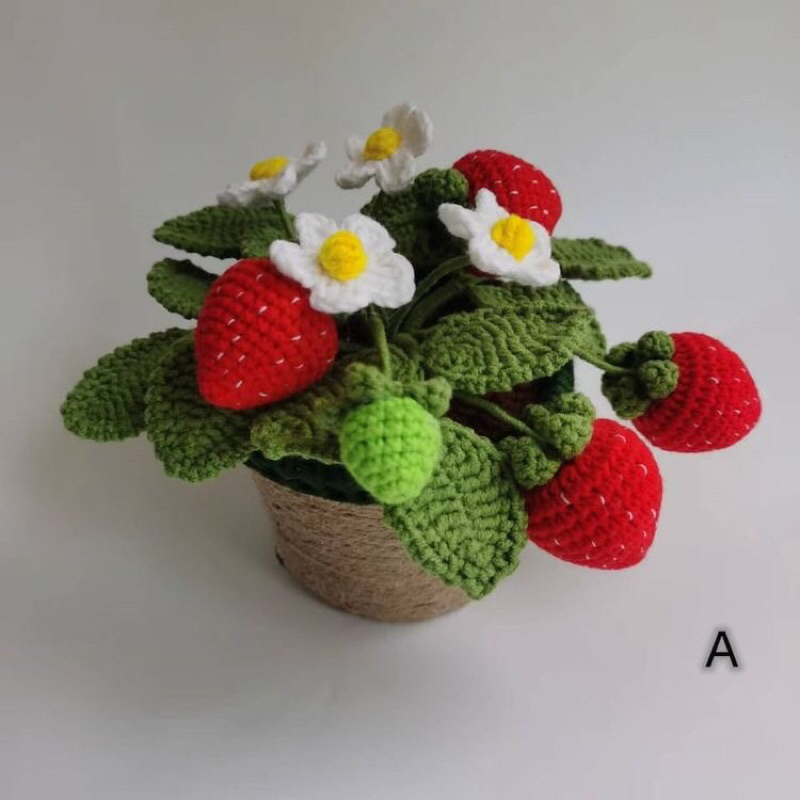 Chậu hoa len mini handmade