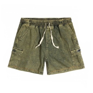 Quần đùi nam kiểu thể thao, quần short vải jeans cao cấp - pocket cargo in tan/olive