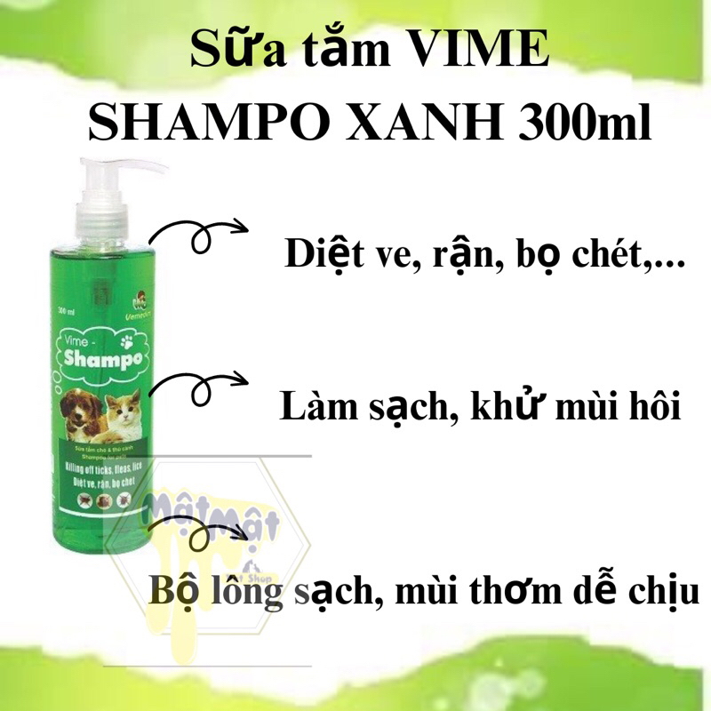 Sữa tắm cho chó mèo Vime Shampo Chai Trong 300ml