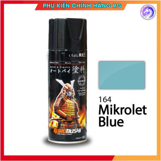 Sơn Xịt Samurai Màu Xanh Mikrolet Mã 164 sơn trên nền màu trắng