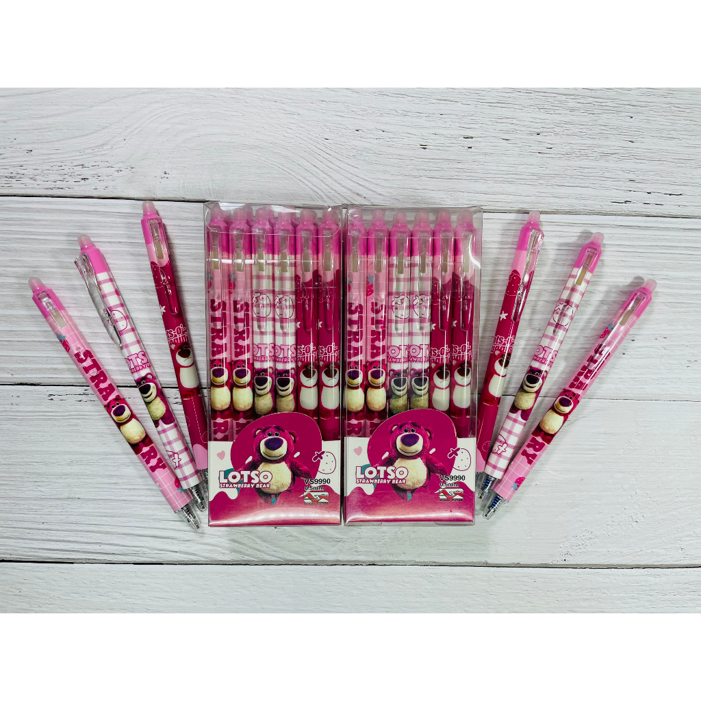 Bút Mực Tím Xóa Gấu Dâu, Bút Có Đầu Bôi, Bút Mực Gel Xóa Được Kuromi, Bút Mực Tẩy Được Đôrêmon, Bút Mực Xanh Xóa Được