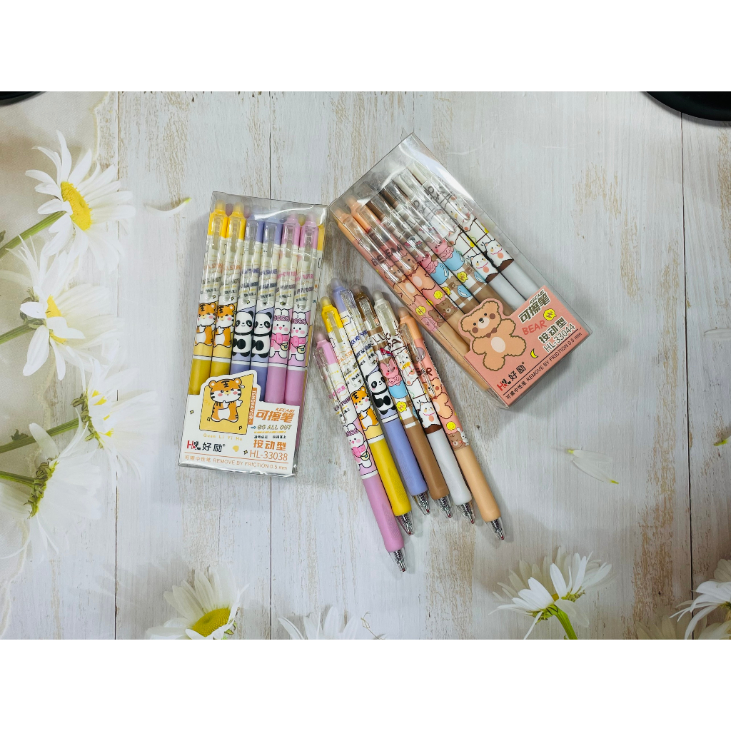 Bút Mực Tím Xóa Gấu Dâu, Bút Có Đầu Bôi, Bút Mực Gel Xóa Được Kuromi, Bút Mực Tẩy Được Đôrêmon, Bút Mực Xanh Xóa Được