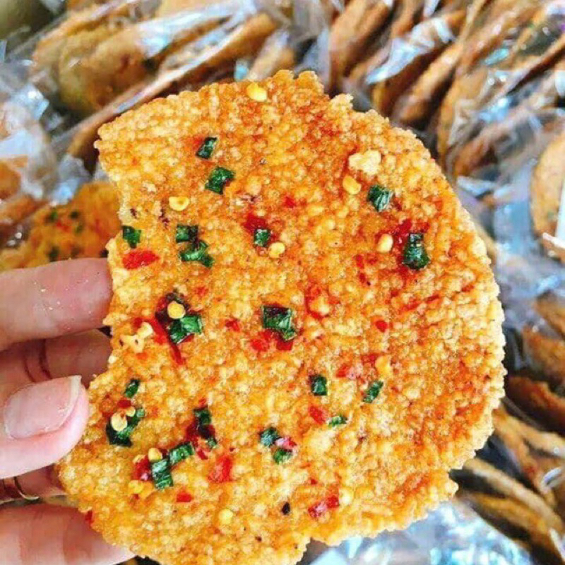 Cơm cháy mắm hành loại bể 1kg giòn ngon - ăn vặt