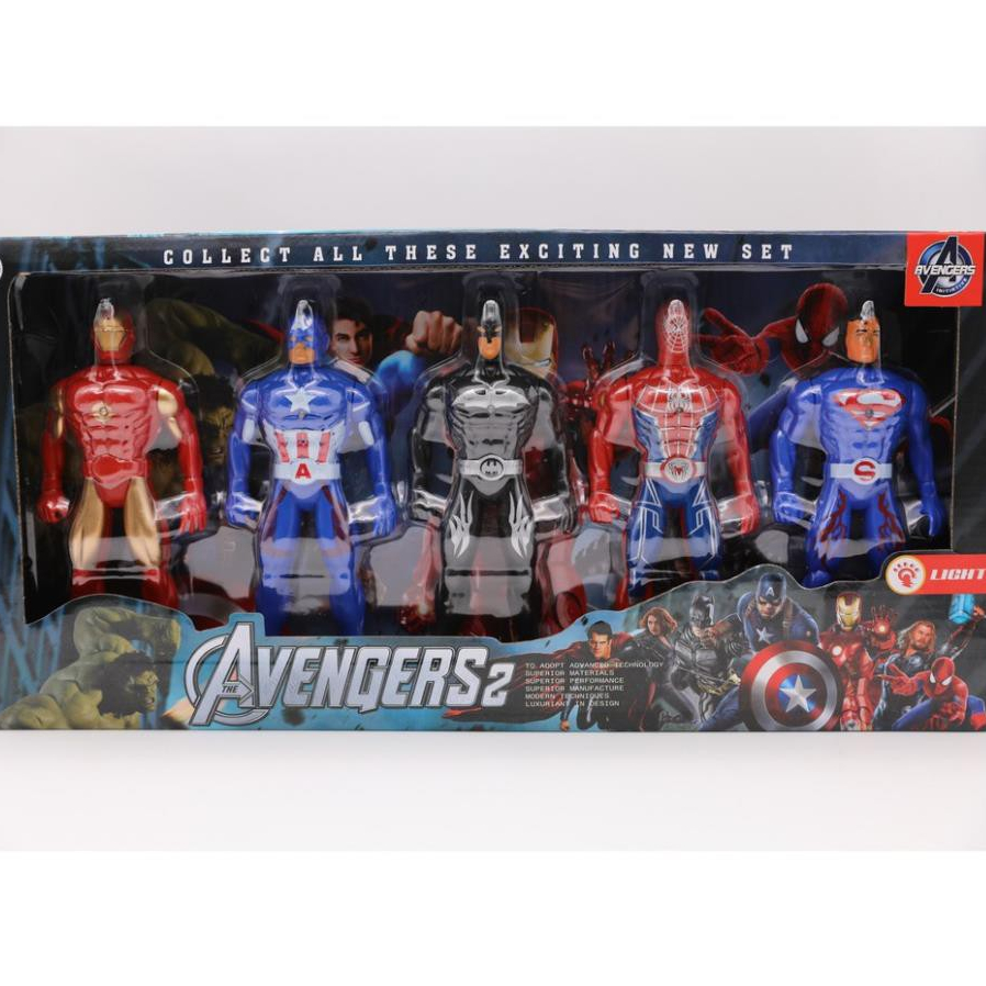 Combo 5 Siêu Anh Hùng Marvel, Nhựa ABS nguyên sinh, Cao 12cm, 564-821