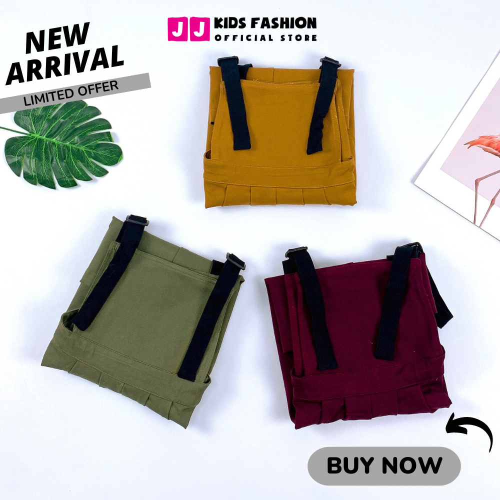 Set váy cho bé gái thiết kế dạng yếm kaki size đại cá tính - JJ Kids