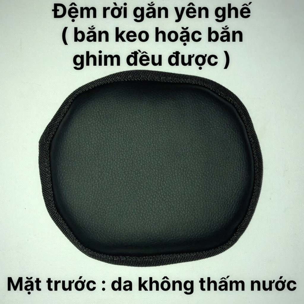 Đệm gắn xe 3 bánh êm ái cho bé , đệm gắn yên xe , yên ghế , miếng nệm da không thấm nước , đệm đen rời