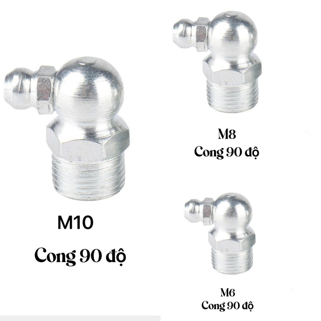 Hộp Đầu Bơm, Vòi Bơm Mỡ 60c Và 80c, Hộp Vú Bơm Mỡ, Vú Mỡ Loại M6, M8, M10, Đầu Bơm Kim, Đầu Bơm Nhọn, Đầu Bơm Tròn