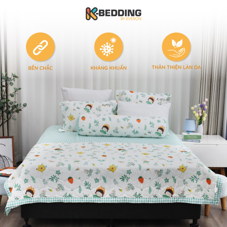 Bộ ga giường drap giường K-Bedding by Everon chất vải Microfiber (Không bao gồm chăn)