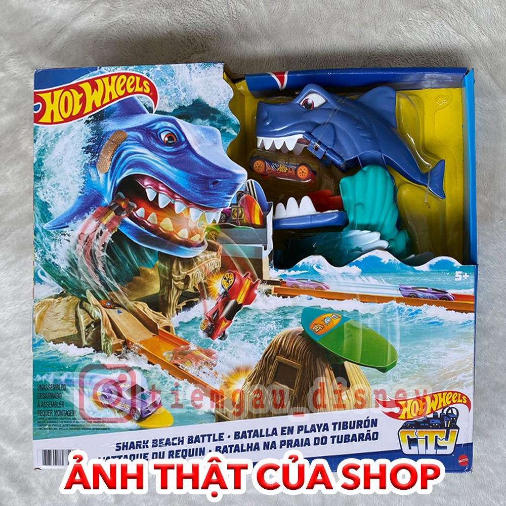 Đồ Chơi HOT WHEELS Đường đua biển, trận chiến với cá mập
