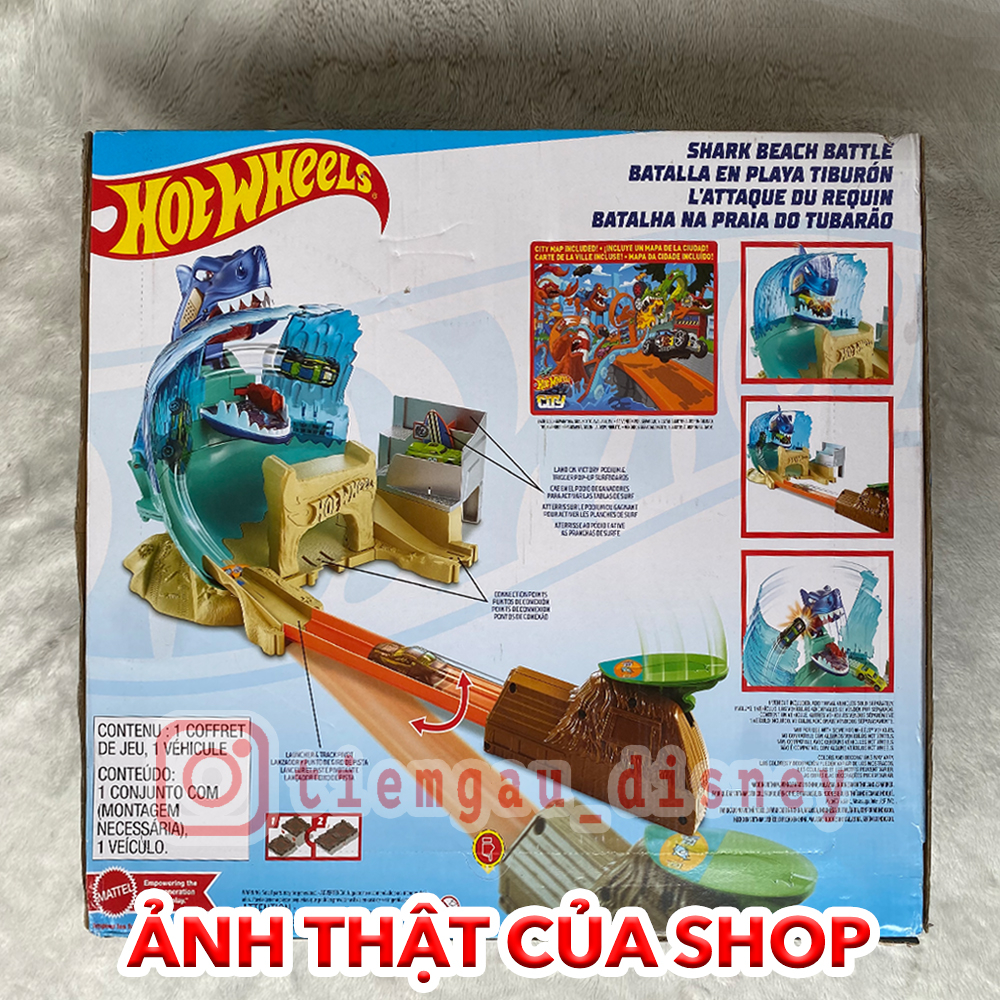 Đồ Chơi HOT WHEELS Đường đua biển, trận chiến với cá mập