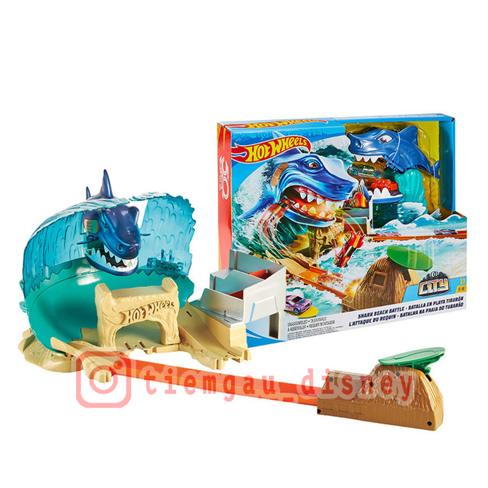 Đồ Chơi HOT WHEELS Đường đua biển, trận chiến với cá mập