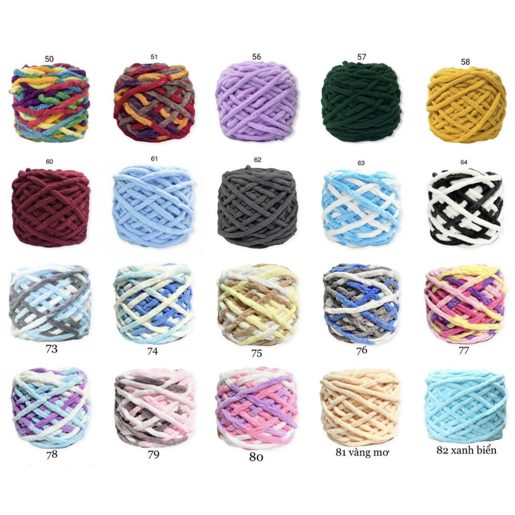 Len Nhung Đũa sợi to, phù hợp đan khăn, túi