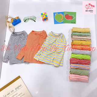 Áo Dài Tay Thun Lạnh Cho Bé Trai Bé Gái 8-18kg MINKY MOM  Áo Tay Dài Kẻ Sọc Cho Bé Trai Gái ÁO DÀI SỌC