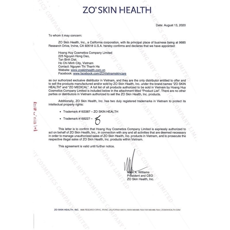 Set Zo Skin Brightening Program + Texture Repair  Tách Set-30ml