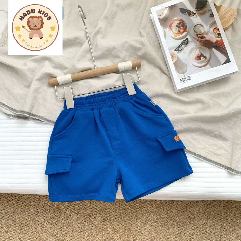Quần đùi bé trai, quần đùi cho bé chất cotton cao cấp GIẢ TÚI HỘP mềm mịn, đường may xịn sò - HADU KIDS 11-27kg