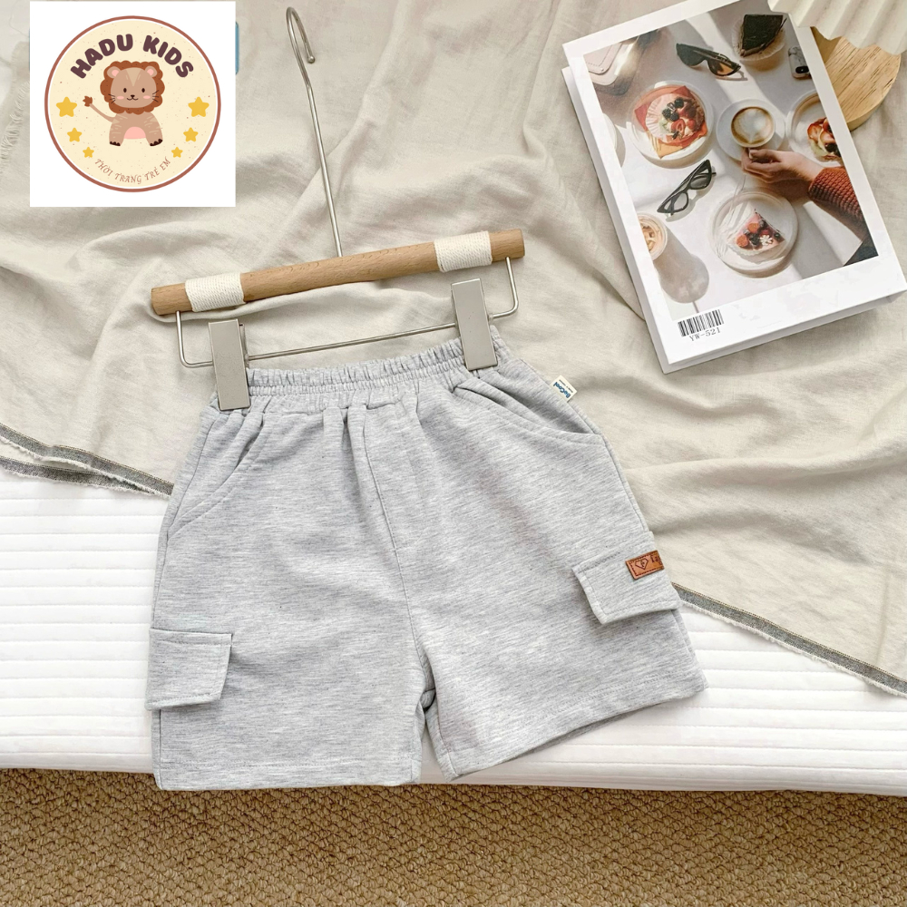Quần đùi bé trai, quần đùi cho bé chất cotton cao cấp GIẢ TÚI HỘP mềm mịn, đường may xịn sò - HADU KIDS 11-27kg