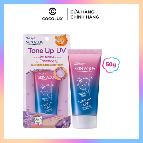 Tinh Chất Chống Nắng Sunplay Skin Aqua Tone Up UV Essence SPF50+/PA++++ Hiệu Chỉnh Sắc Da 50g - Bản Meow Meow
