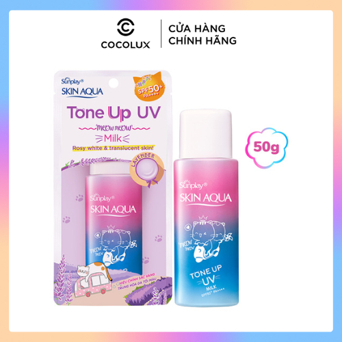 Sữa Chống Nắng Sunplay Skin Aqua Tone Up UV Milk - Lavender SPF50+ PA++++ 50g