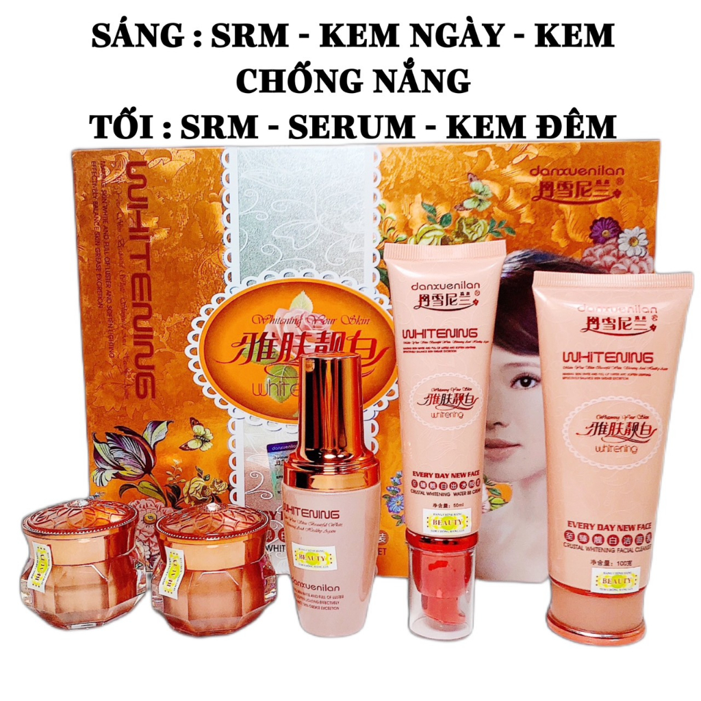 CHÍNH HÃNG -  Bộ Hoàng Cung Cam 5in1 chính hãng tặng 3 miêng mặt nạ và 1 bộ thử