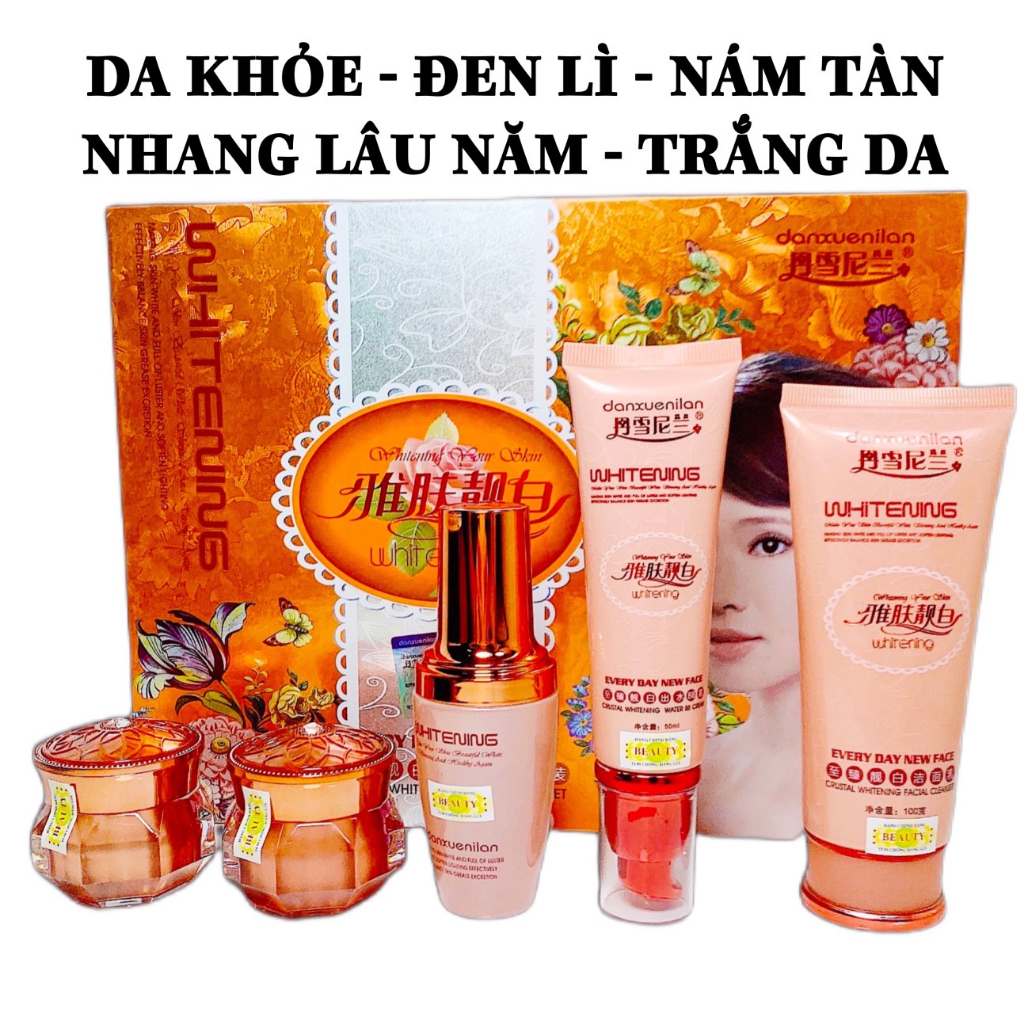 CHÍNH HÃNG -  Bộ Hoàng Cung Cam 5in1 chính hãng tặng 3 miêng mặt nạ và 1 bộ thử