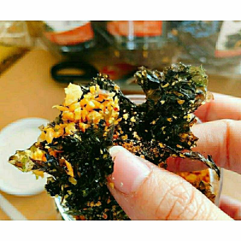 GÓI TO 500G RONG BIỂN CHÁY TỎI siêu ngon, siêu rẻ,chất lượng(sỉ/dạo/ăn vặt/ăn liền/đặc sản/combo/hot/nhà làm