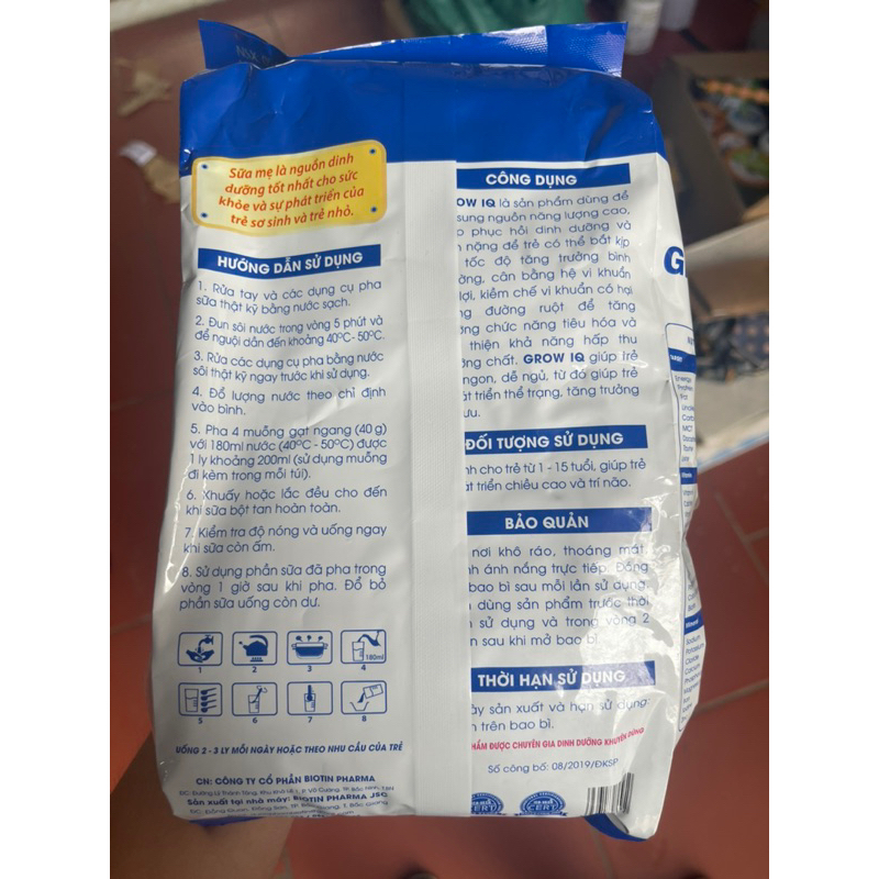 Sữa túi GROWLQ 1KG giúp bé phát triển chiều cao