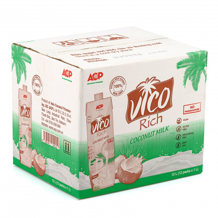 Thùng 12 Hộp Nước cốt dừa 1L 16-19% béo VICO RICH