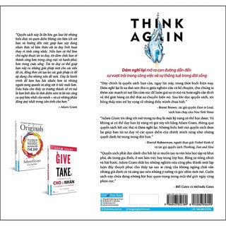 Sách Dám nghĩ lại - Think Again (Adam Grant)