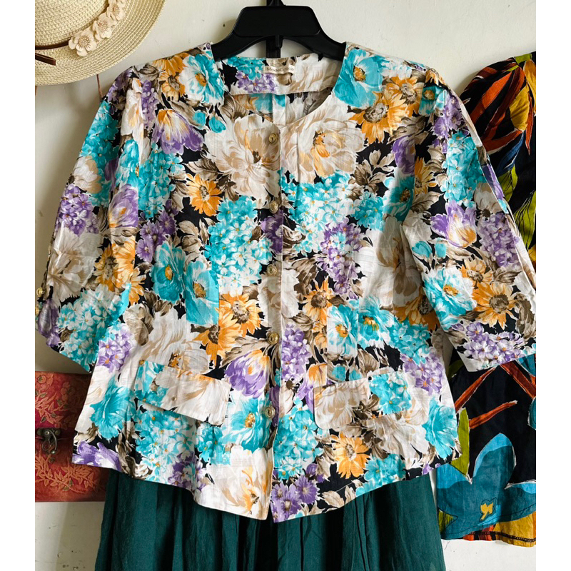 Áo Vintage Hoa
