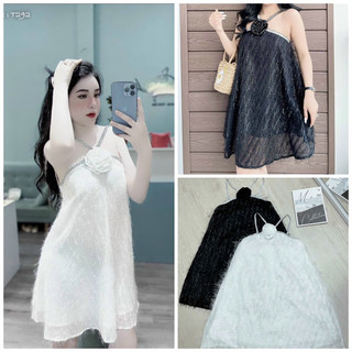 Đầm Yếm Lông Nhũ 2 Lớp Mềm Mịn Hình Sàn Thật 100% C3UA
