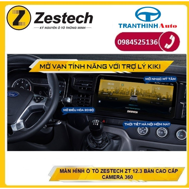 TẶNG MẶT DƯỠNG THEO XE Đầu Màn Hình Android 12.3 INCH ZESTECH ZT 12.3 BẢN CAO CẤP CAMERA 360 CHO Ô TÔ