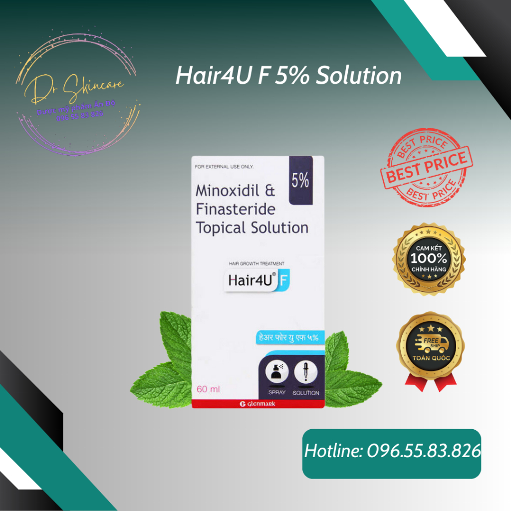 Serum mọc tóc Hair4U F- Hair4u 5%- Hair4u 2% solution 60ml