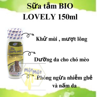 Sữa tắm Bio Lovely Pet (150ml) dưỡng lông chó mèo siêu mượt, khử mùi hôi