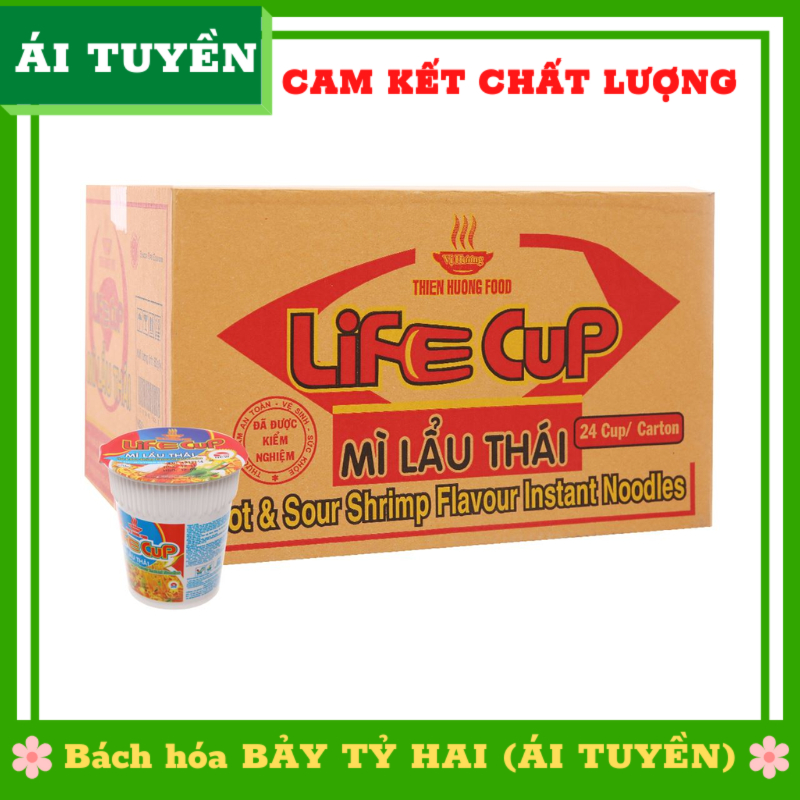 Thùng 24 ly mì Vị Hương Life Cup lẩu Thái 60g