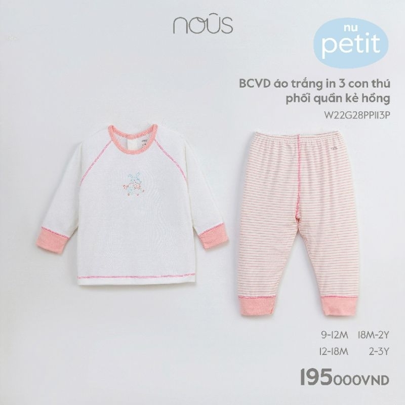 Bộ Nous cài vai dài tay