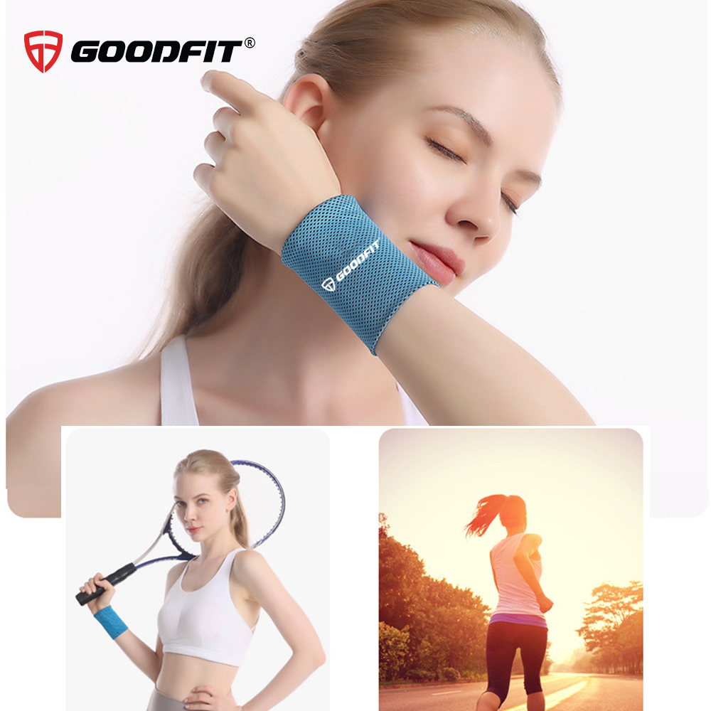 Băng đeo cổ tay thấm mồ hôi GoodFit GF308W nhanh khô, thoáng khí khi chơi thể thao