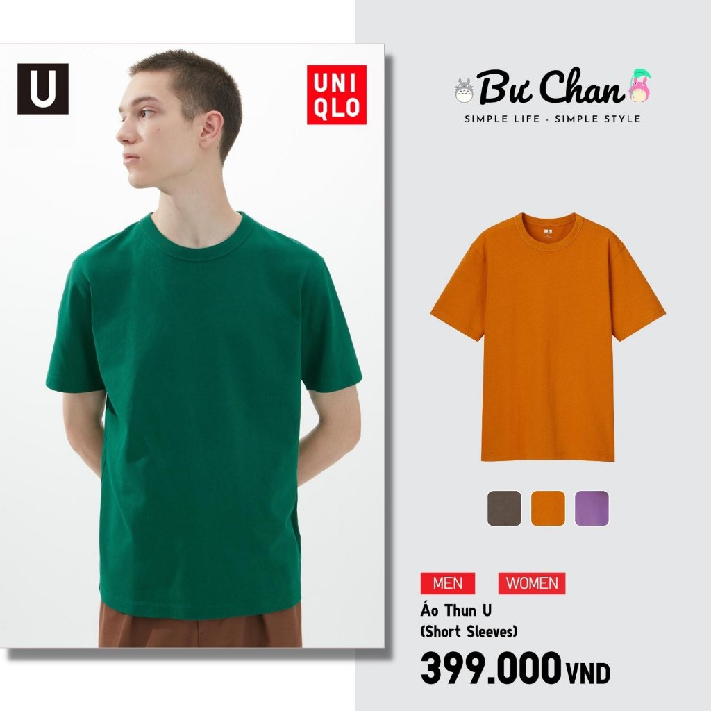 Áo Thun U UNIQLO🇯🇵NHẬT Cổ Tròn Ngắn Tay 100% Cotton - 455360