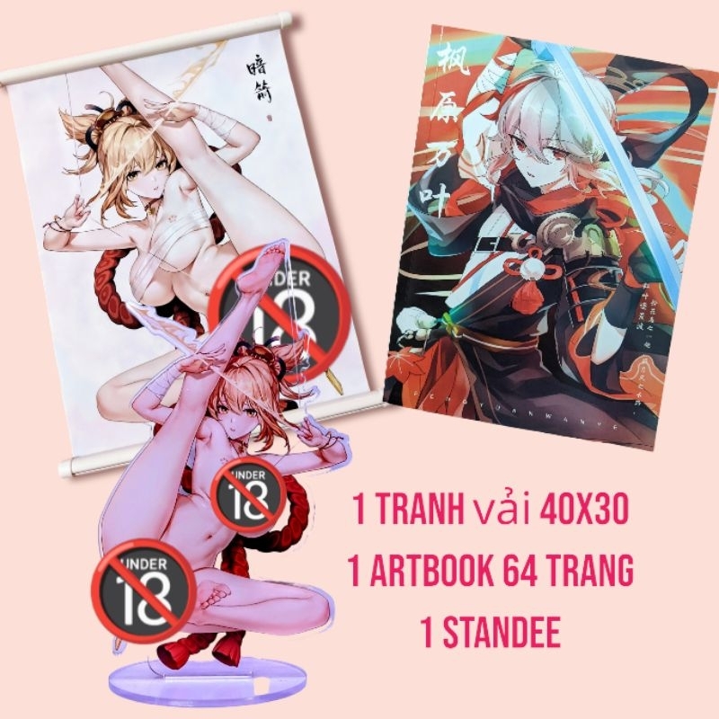 Combo sưu tập nhân vật Genshin Impact. Ganyu,Nahida, Yaemiko,Ayaka,Hutao...bao gồm 3 món có thể ghép theo ý thích.