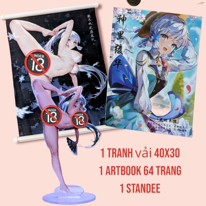 Combo sưu tập nhân vật Genshin Impact. Ganyu,Nahida, Yaemiko,Ayaka,Hutao...bao gồm 3 món có thể ghép theo ý thích.